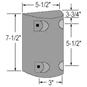 5-1/2"X 7-5/8"X 3-5/8" Dock Bumper