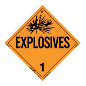 Explosives Class 1 Placard