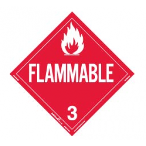 Flammable Class 3 Placard