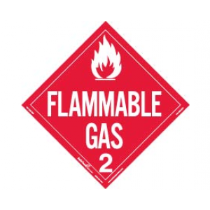 Flammable Gas Class 2 Placard