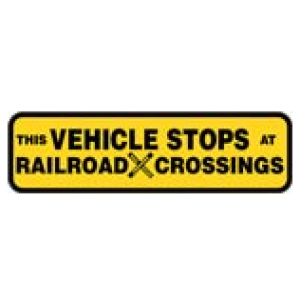 Vehicle Stops at RR Decal